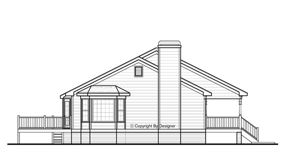 Left Elevation image of Chamblee II House Plan